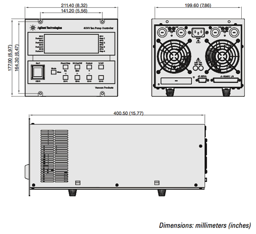4UHV Ion Pump Controller Outline Drawing