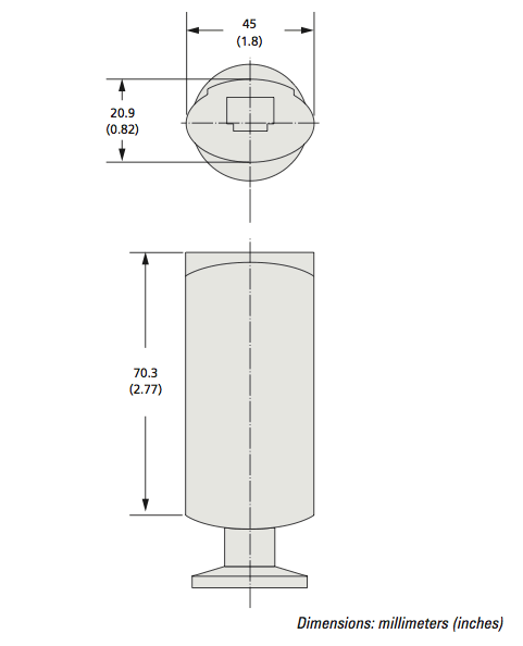 PVG-500 Series Pirani Gauge Outline Drawing