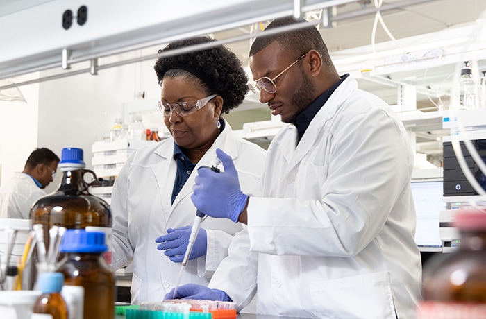 Photo of people in lab