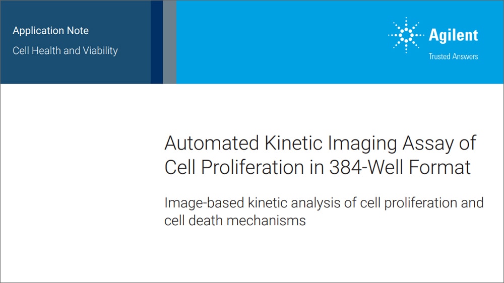 Automated Kinetic Imaging Assay of Cell Proliferation in 384-Well Format