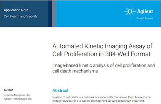 Automated Kinetic Imaging Assay of Cell Proliferation in 384-Well Format