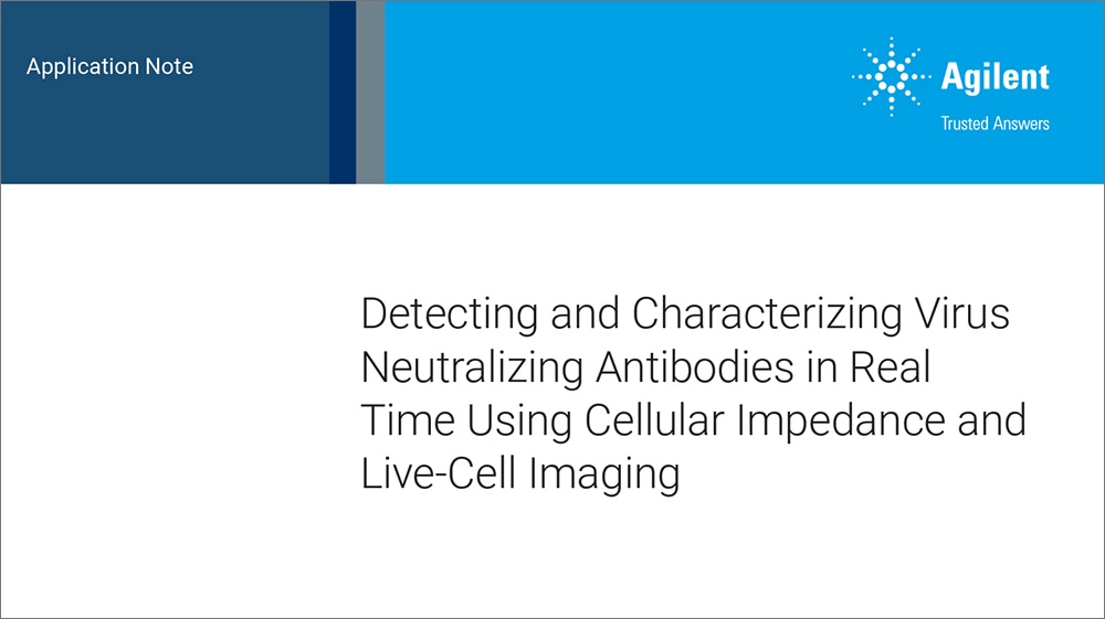 Detecting and Characterizing Virus Neutralizing Antibodies in Real Time Using Cellular Impedance and Live-Cell Imaging