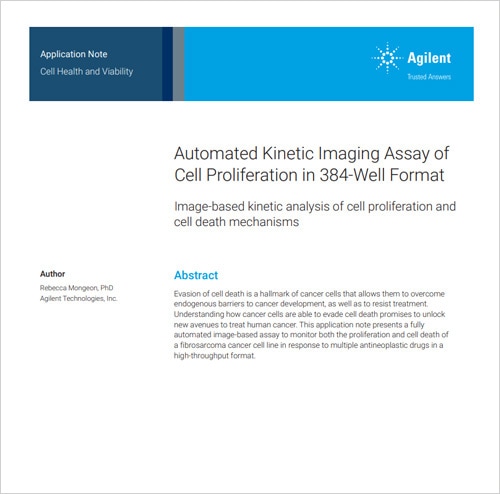 Automated Kinetic Imaging Assay of Cell Proliferation in 384-Well Format