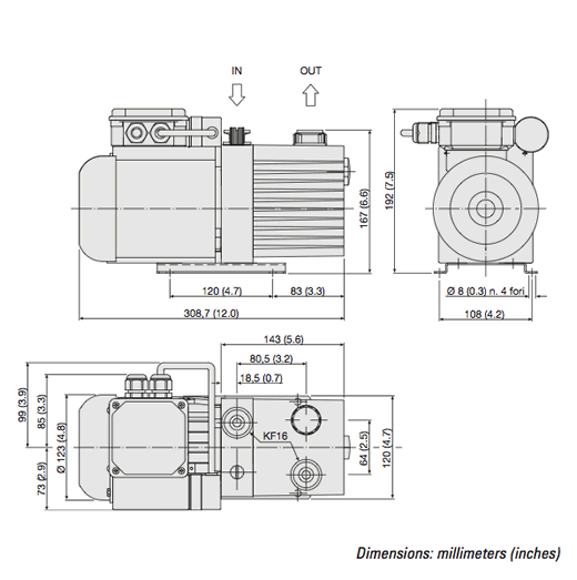 DS 42 Rotary Vane Pump Outline Drawing