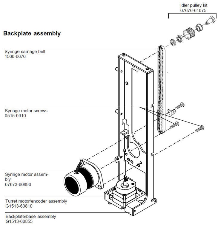 7673 -G1513A injector backplate