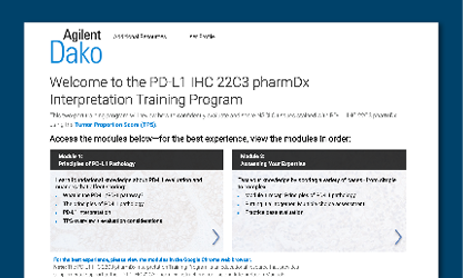Image of the PD-L1 IHC 22C3 pharmDx NSCLC Training Program