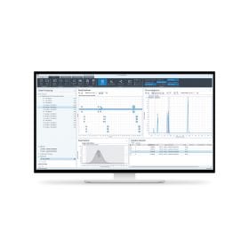 Computer monitor showing HPLC and CE software