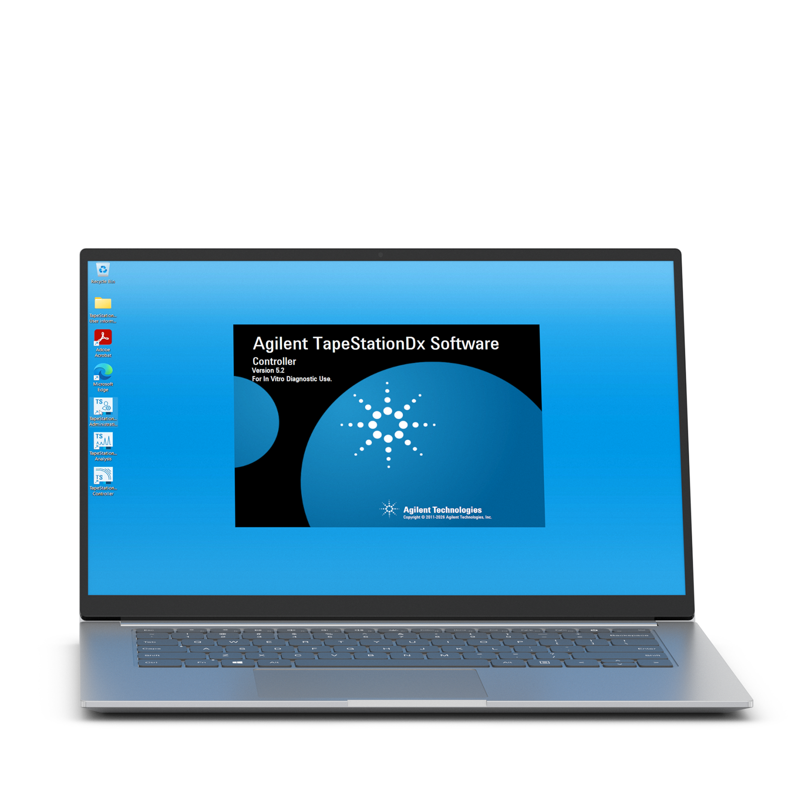 TapeStationDx software on the laptop