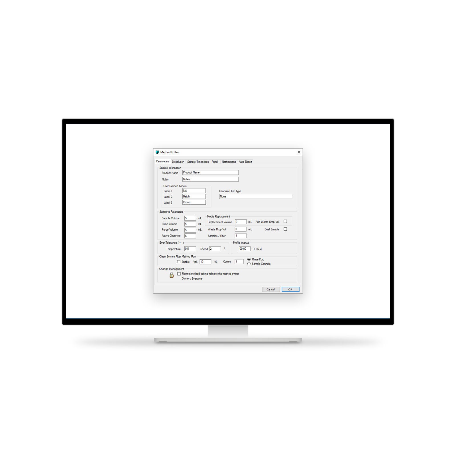 Creating a dissolution test method and editing a method is straightforward in Dissolution Workstation Software (DWS)