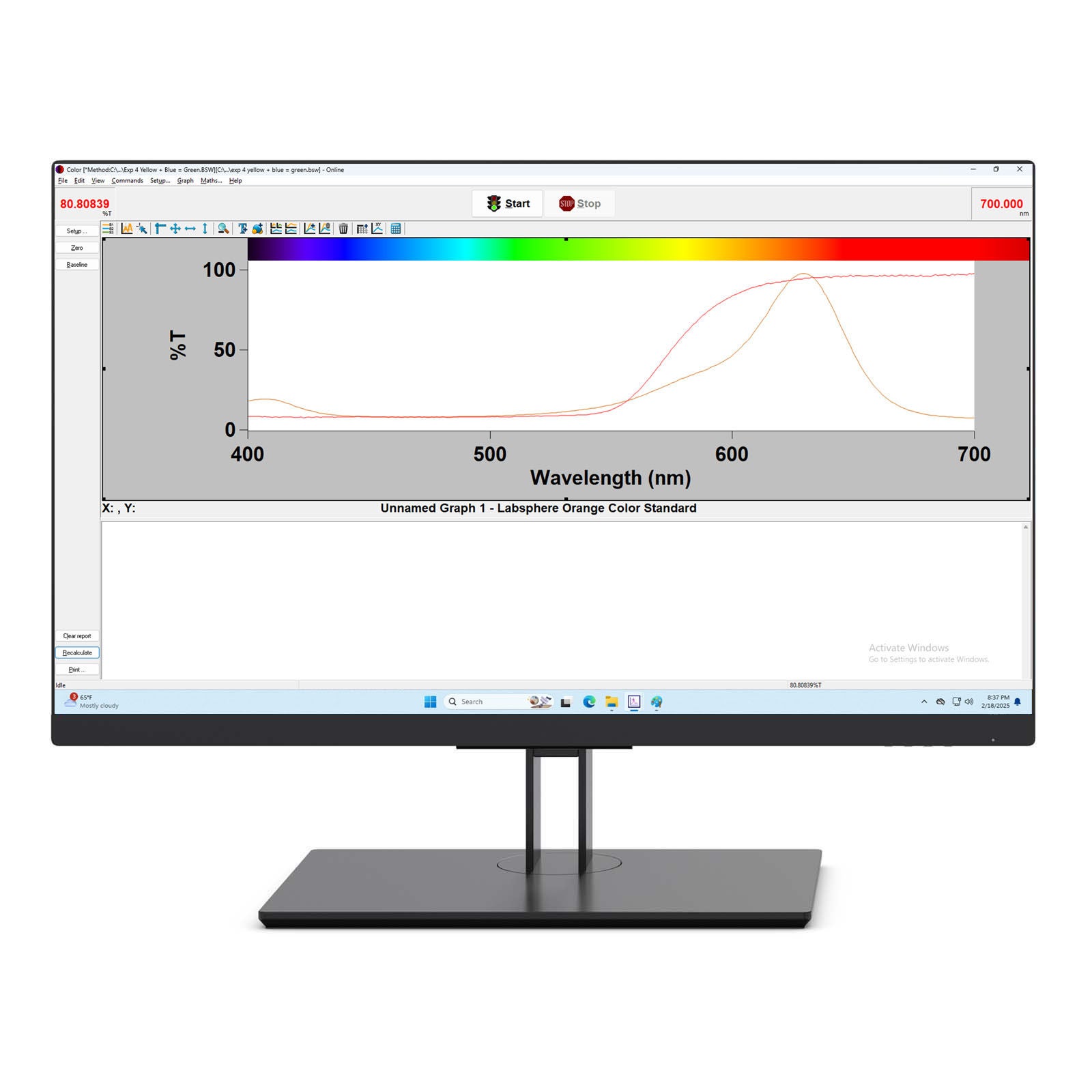 Cary WinUV Color Application